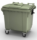 Передвижной мусорный контейнер 660л с крышкой Арт.25.С19 (зеленый) /009060/